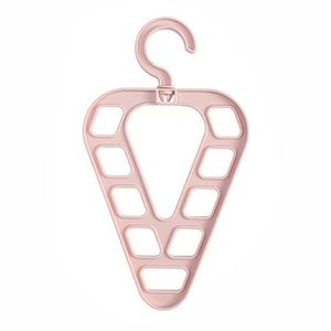 New Baby Pink Multi-Function Rotatable Non-Slip Triangle 9 Holes Clothes Hanger